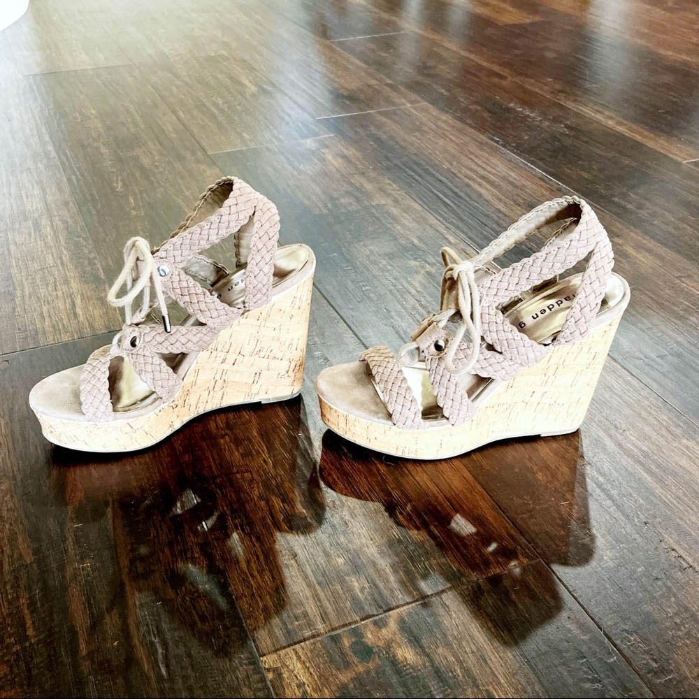 Madden Girl Braided Lace-Up Wedge Sandals